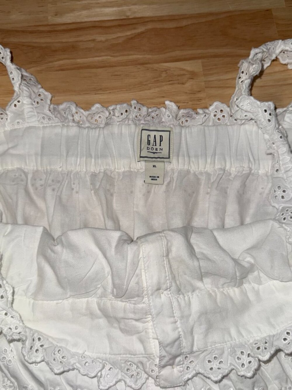 Gap x DOEN White Eyelet Midi Dress XL - Picture 5 of 10